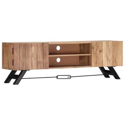 Mobile Porta TV 140x30x45 cm in Legno Massello di Acacia - homemem39