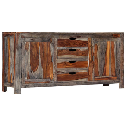 Credenza Grigia 160x40x75 cm Legno Massello di Sheesham - homemem39