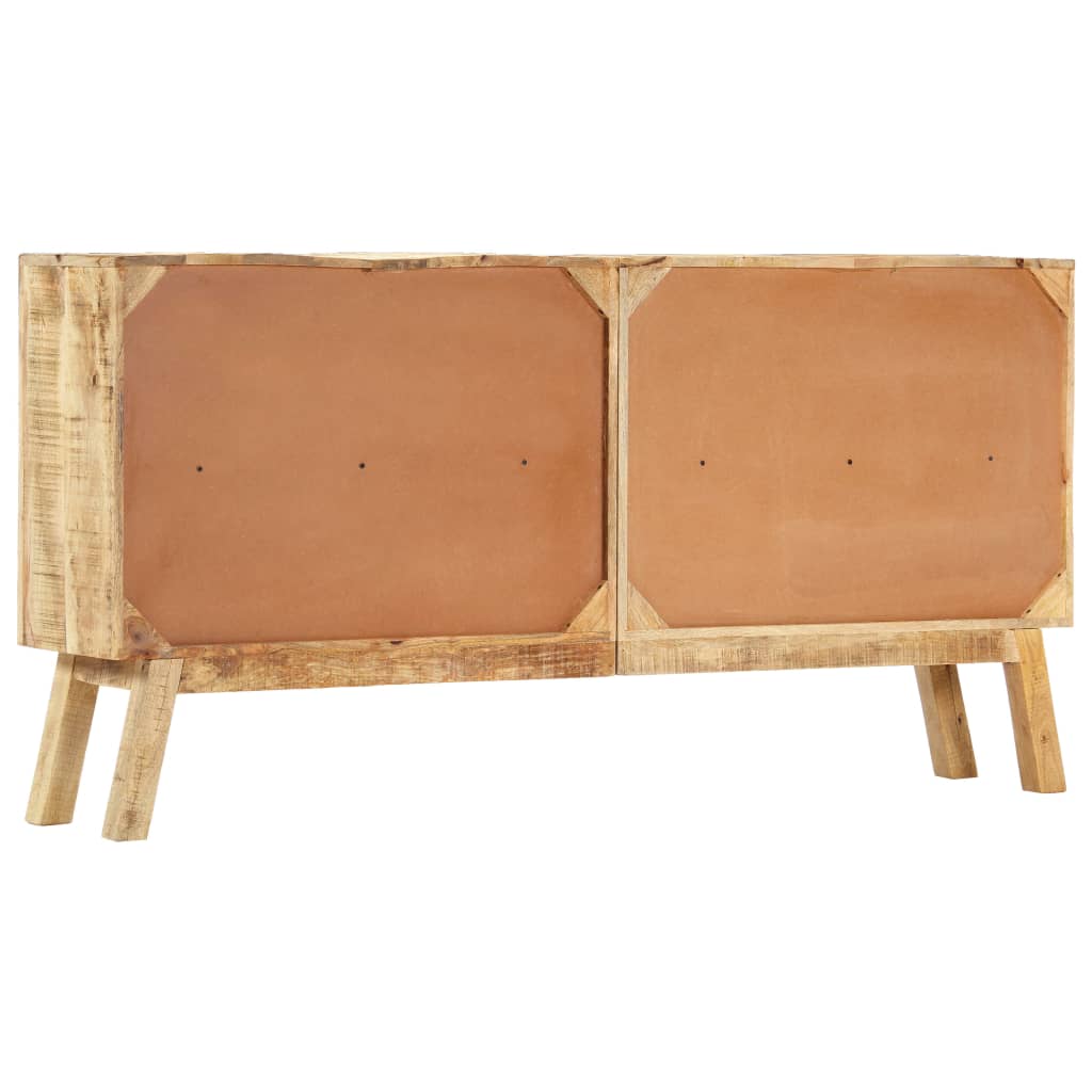 Credenza Marrone e Nera 160x30x80 cm Massello di Mango Grezzo - homemem39