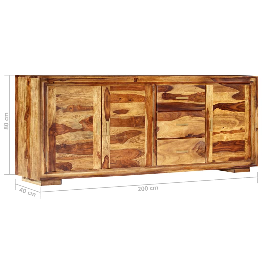 Credenza 200x40x80 cm in Legno Massello di Sheesham - homemem39