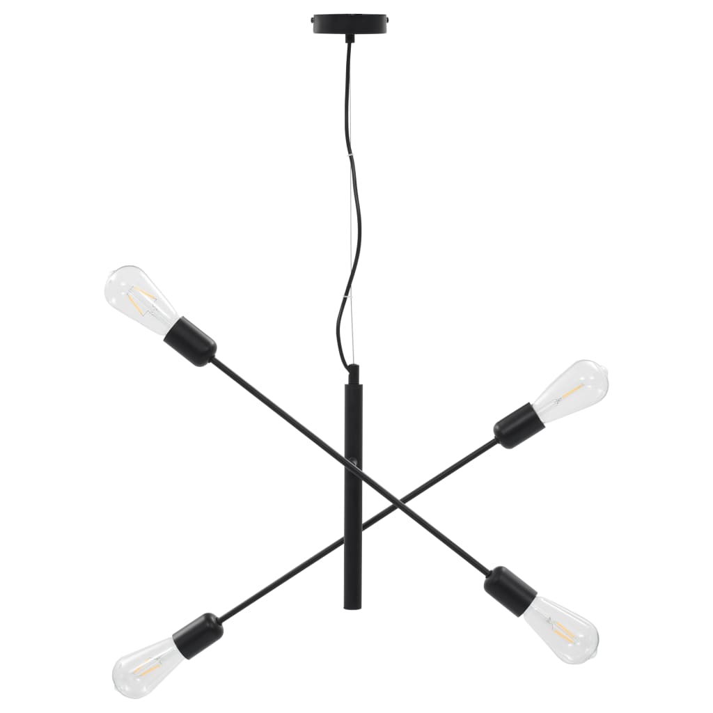 Lampada da Soffitto con Lampadine 2 W Nero E27 - homemem39