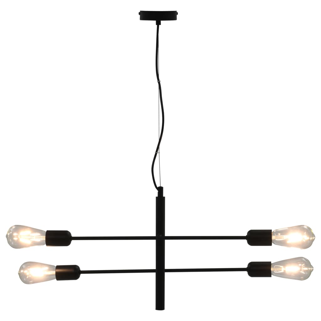 Lampada da Soffitto con Lampadine 2 W Nero E27 - homemem39