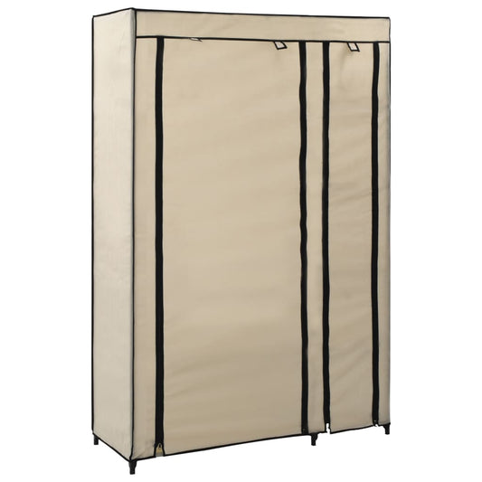 Armadio Pieghevole Crema 110x45x175 cm in Tessuto - homemem39