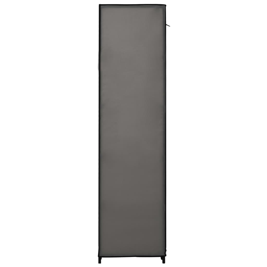 Armadio con Scomparti e Aste Grigio 150x45x176 cm in Tessuto - homemem39