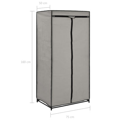 Armadio 2 pz Grigio 75x50x160 cm - homemem39