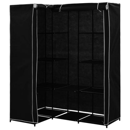 Armadio Angolare Nero 130x87x169 cm - homemem39