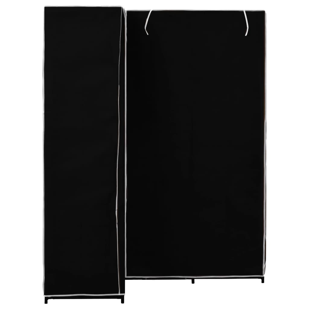 Armadio Angolare Nero 130x87x169 cm - homemem39