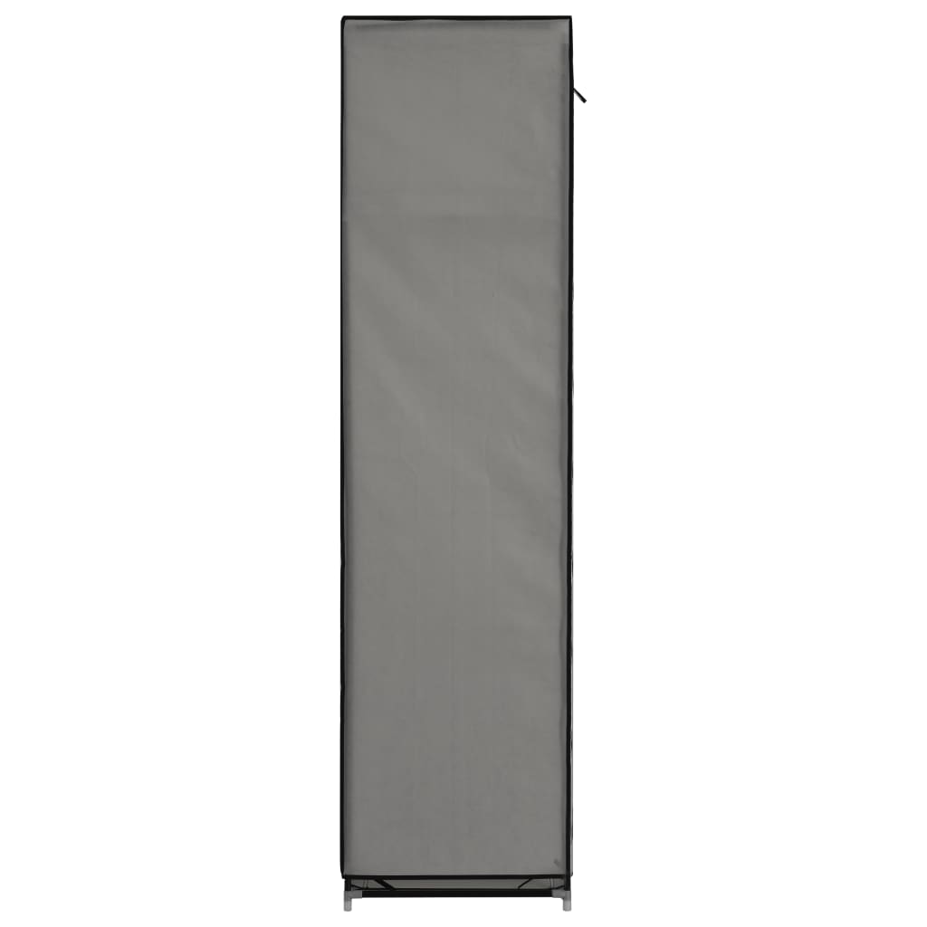 Armadio con Scomparti e Aste Grigio 150x45x175 cm in Tessuto - homemem39