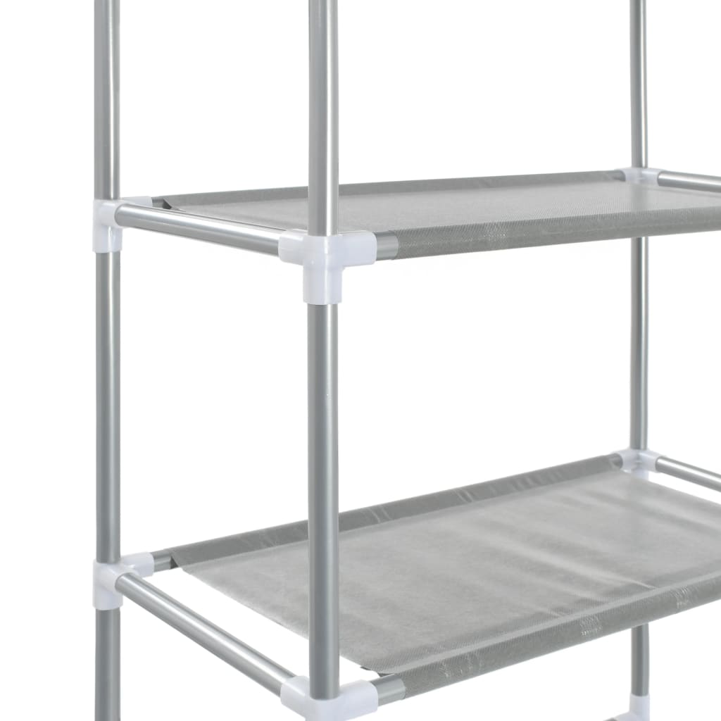 Scaffale per Bagno con 3 Ripiani Argento 53x28x169 cm - homemem39