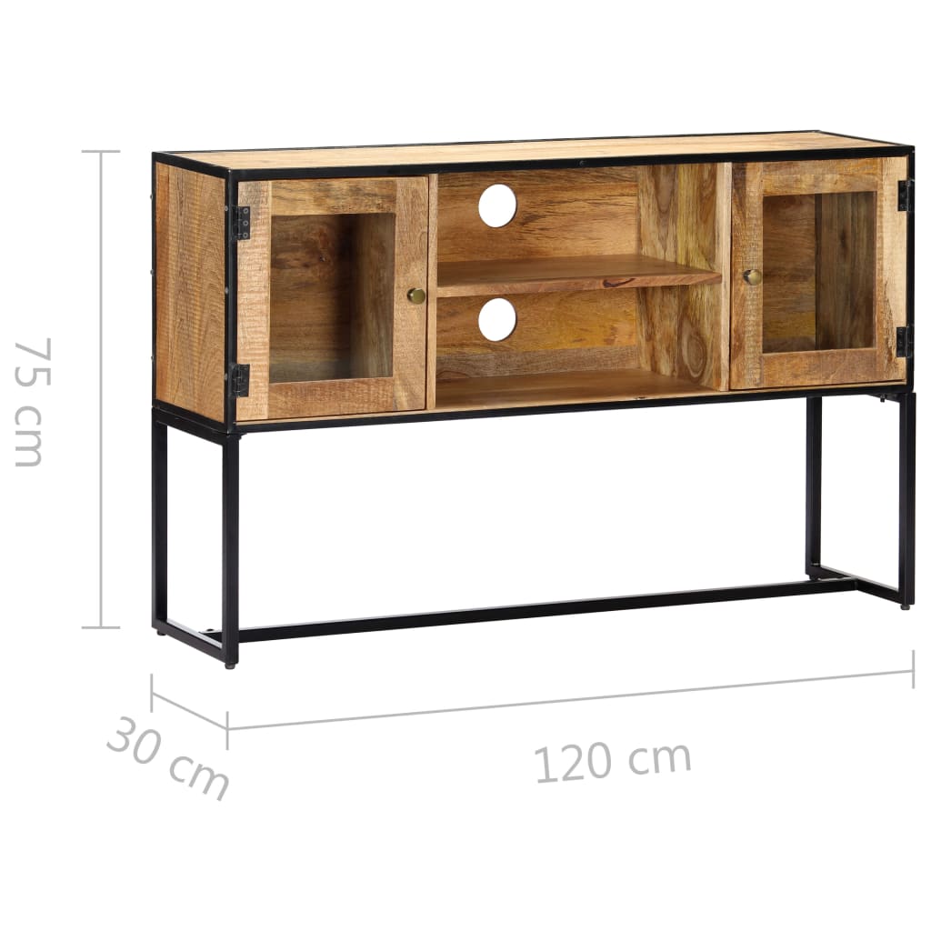 Mobile Porta TV 120x30x75 cm in Legno Massello di Recupero - homemem39