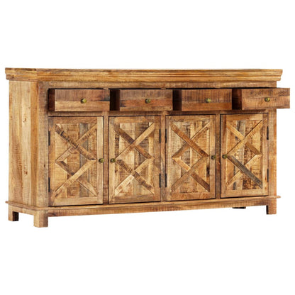 Credenza con 4 Cassetti 160x40x85 cm Legno Massello di Mango - homemem39