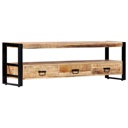 Mobile Porta TV 150x30x45 cm in Legno Massello di Mango - homemem39