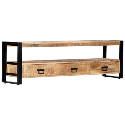 Mobile Porta TV 150x30x45 cm in Legno Massello di Mango - homemem39