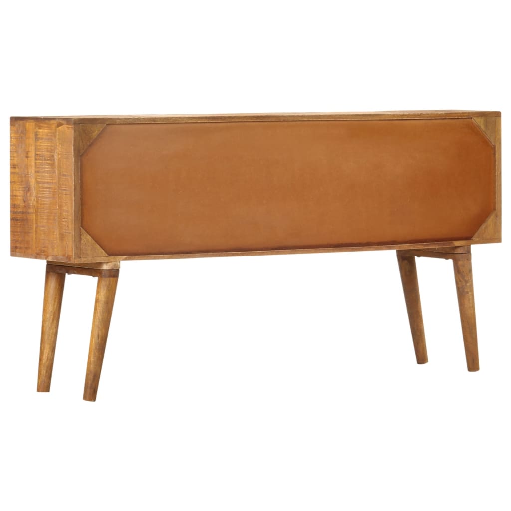 Credenza con Motivo Stampato 130x30x70 cm in Massello di Mango - homemem39