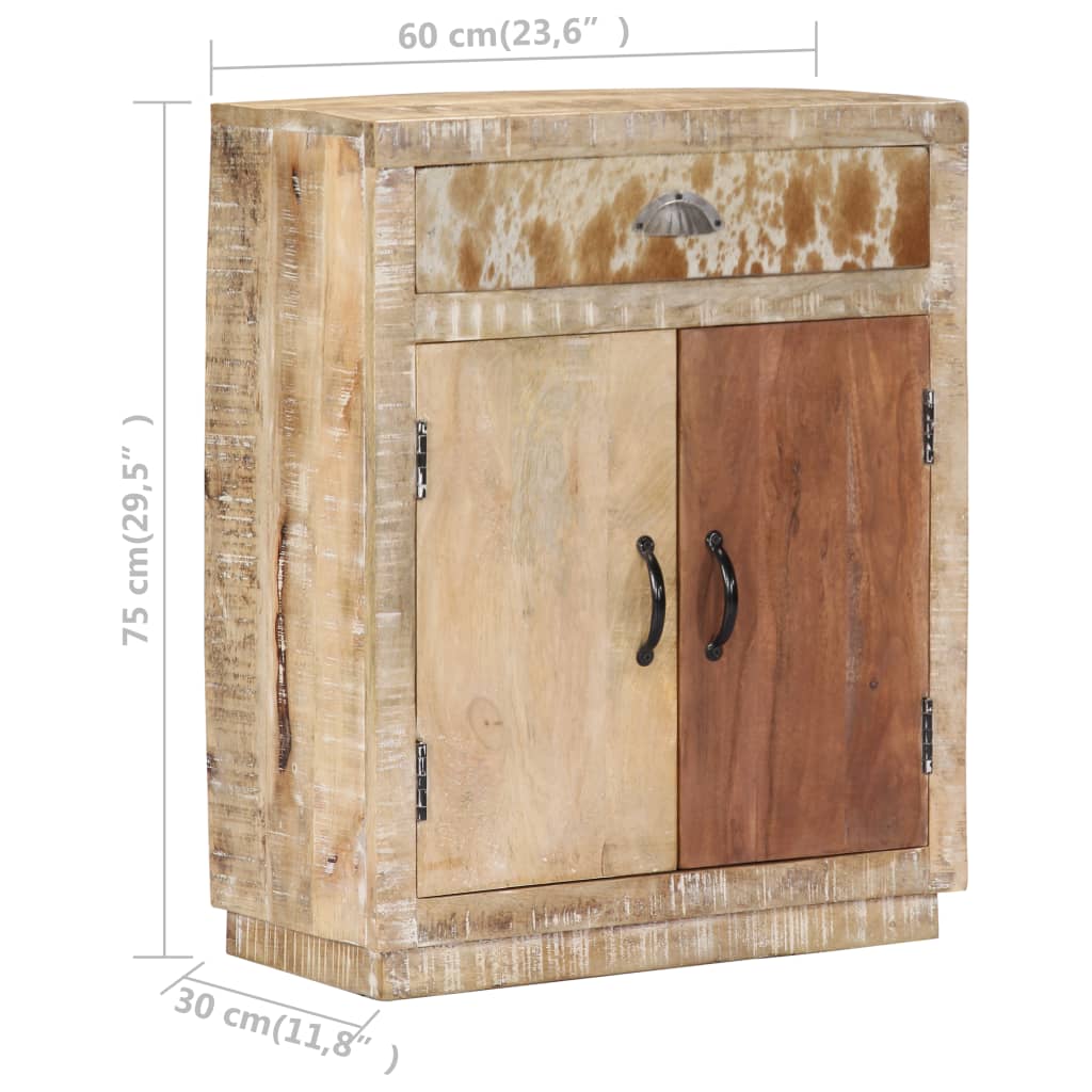 Credenza 60x30x75 cm in Legno Massello di Mango - homemem39