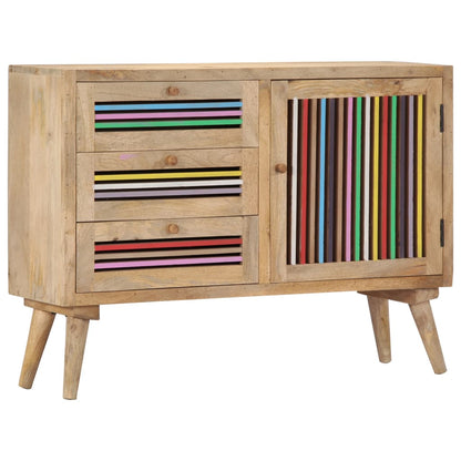 Credenza 100x30x75 cm in Legno Massello di Mango - homemem39