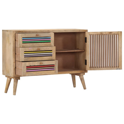 Credenza 100x30x75 cm in Legno Massello di Mango - homemem39