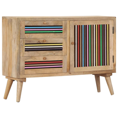 Credenza 100x30x75 cm in Legno Massello di Mango - homemem39