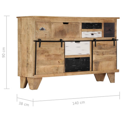 Credenza 140x38x90 cm in Legno Massello di Mango - homemem39