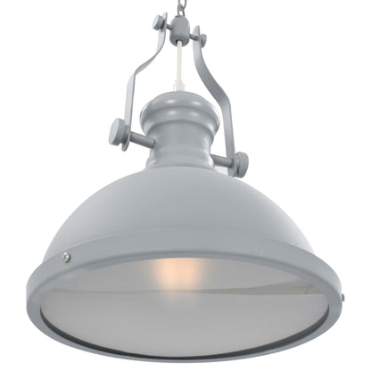 Lampadario Grigio Rotondo E27 - homemem39