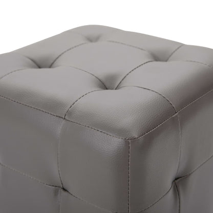 Comodini 2 pz Grigio 30x30x30 cm in Similpelle - homemem39