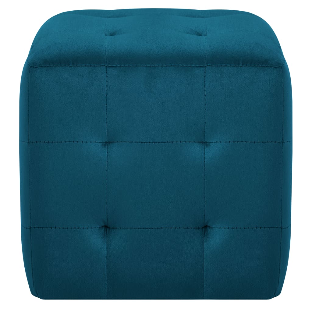 Comodini 2 pz Blu 30x30x30 cm in Tessuto Vellutato - homemem39