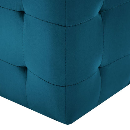 Comodini 2 pz Blu 30x30x30 cm in Tessuto Vellutato - homemem39