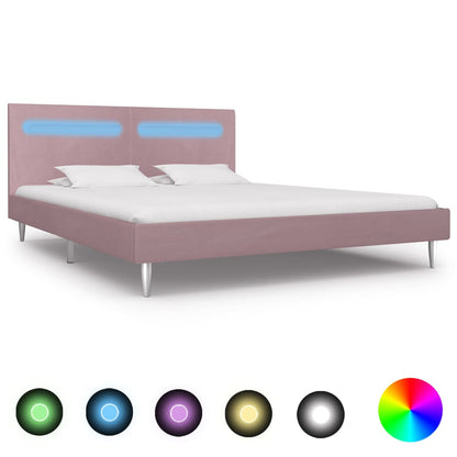 Giroletto con Luci LED Rosa in Tessuto 180x200 cm - homemem39