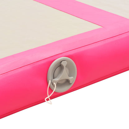 Tappetino Ginnastica Gonfiabile con Pompa 300x100x10cm PVC Rosa - homemem39