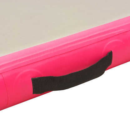 Tappetino Ginnastica Gonfiabile con Pompa 300x100x10cm PVC Rosa - homemem39