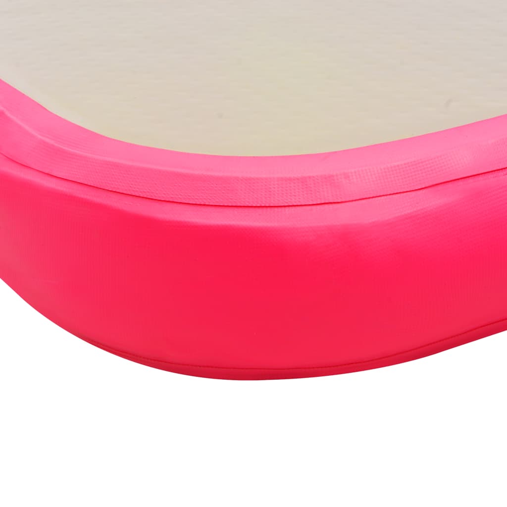 Tappetino Ginnastica Gonfiabile con Pompa 300x100x10cm PVC Rosa - homemem39