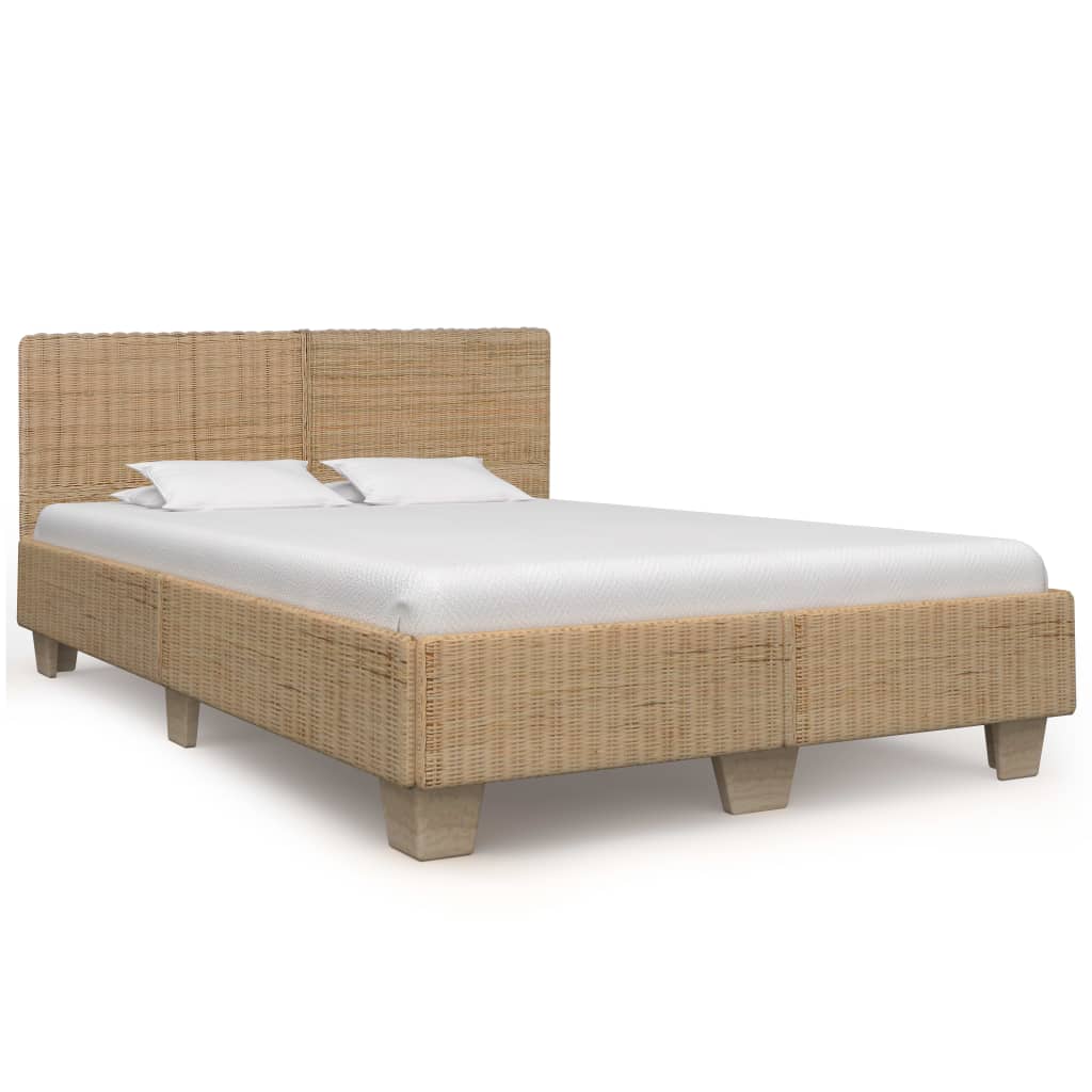 Giroletto Intrecciato a Mano in Vero Rattan 160x200 cm - homemem39