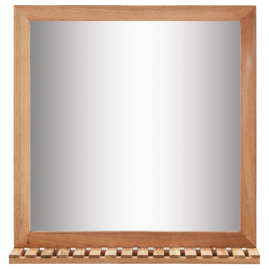 Specchio da Bagno 60x12x62 cm in Legno Massello di Noce - homemem39