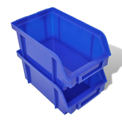 Contenitore Plastica per Garage da Parete Set 30 pz Blu e Rosso - homemem39