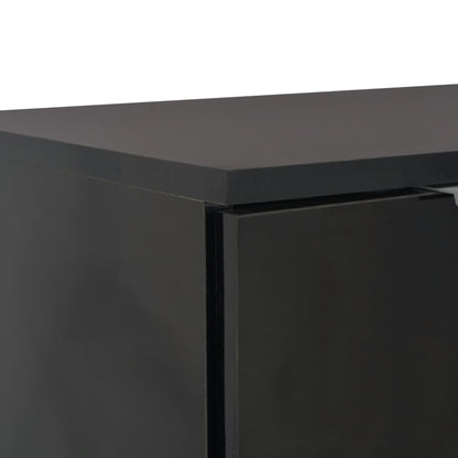 Credenza con Finitura Lucida Nera 71x35x80 cm in Truciolato - homemem39