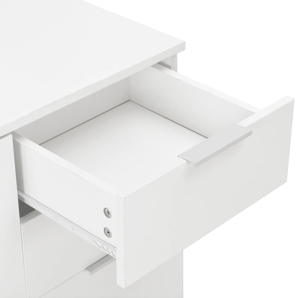 Credenza Bianco Lucido 107x35x80,5 cm - homemem39