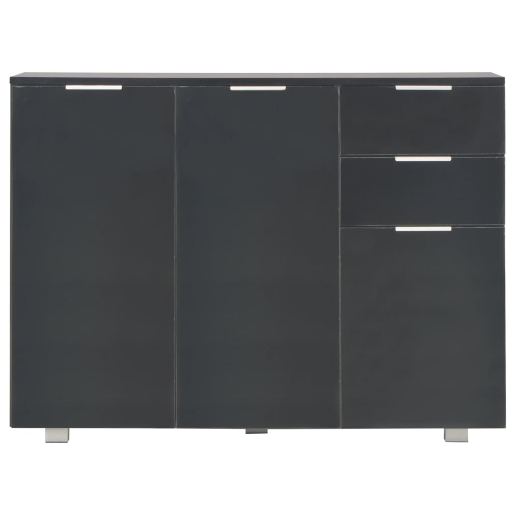 Credenza Nero Lucido 107x35x80,5 cm - homemem39