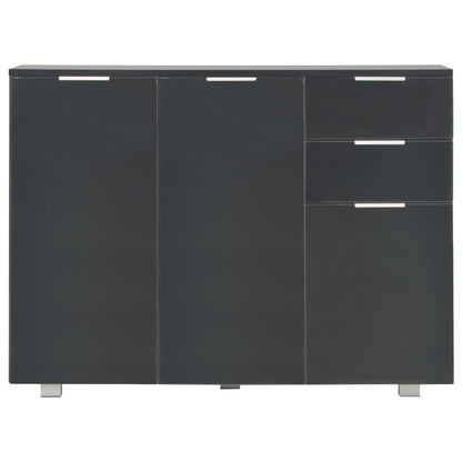 Credenza Nero Lucido 107x35x80,5 cm - homemem39