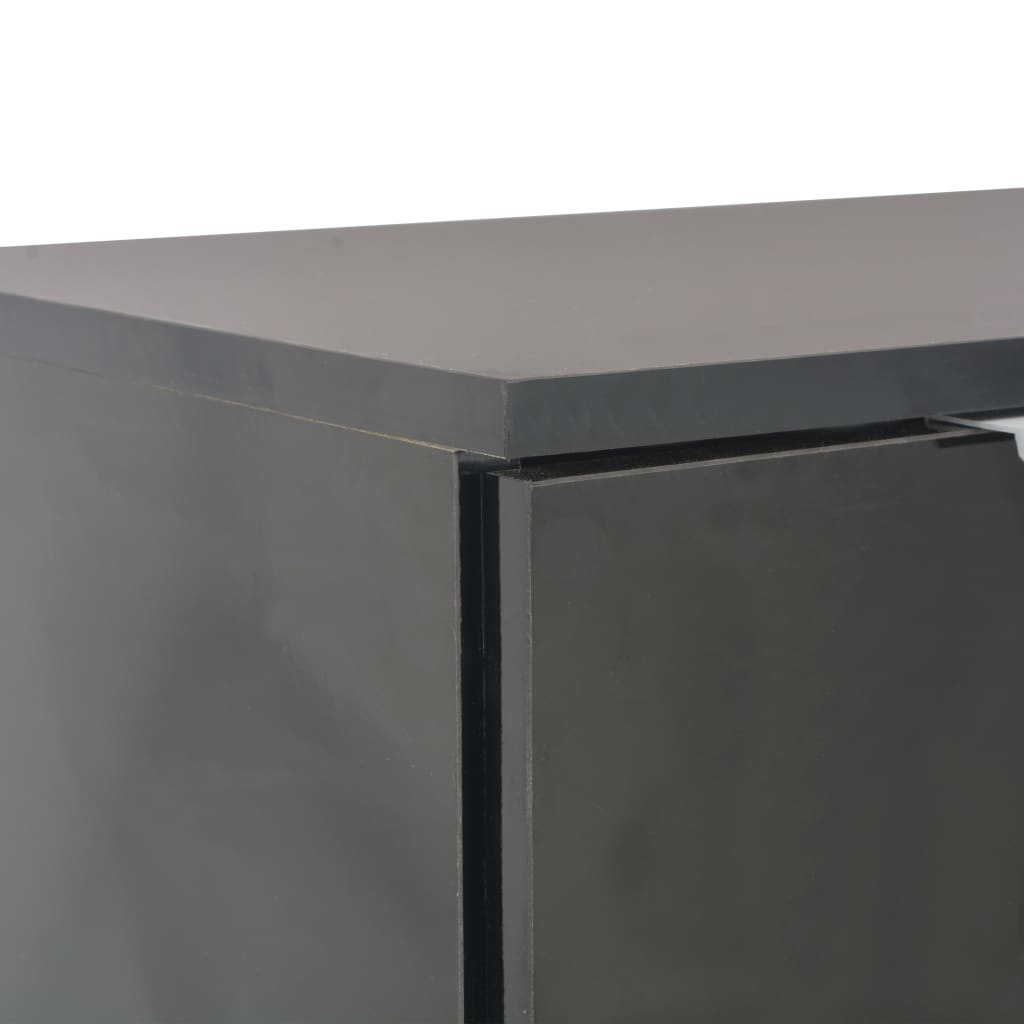 Credenza Nero Lucido 107x35x80,5 cm - homemem39