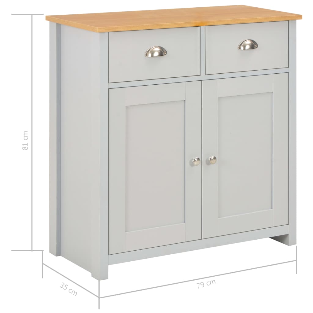 Credenza Grigia 79x35x81 cm - homemem39