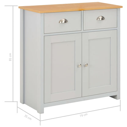 Credenza Grigia 79x35x81 cm - homemem39