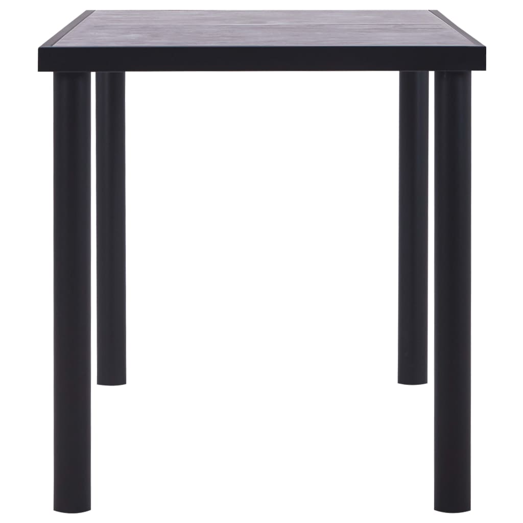 Tavolo da Pranzo Nero e Grigio Cemento 140x70x75 cm in MDF - homemem39