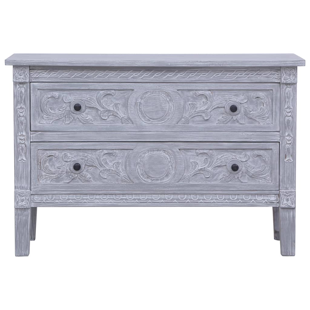 Credenza con 2 Cassetti 90x30x60 cm in Legno Massello di Mogano - homemem39