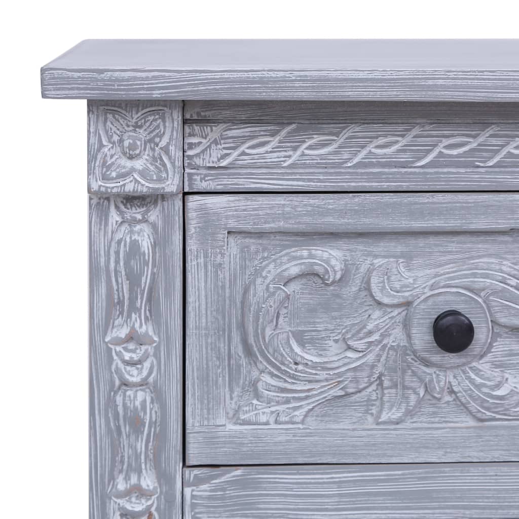 Credenza con 2 Cassetti 90x30x60 cm in Legno Massello di Mogano - homemem39