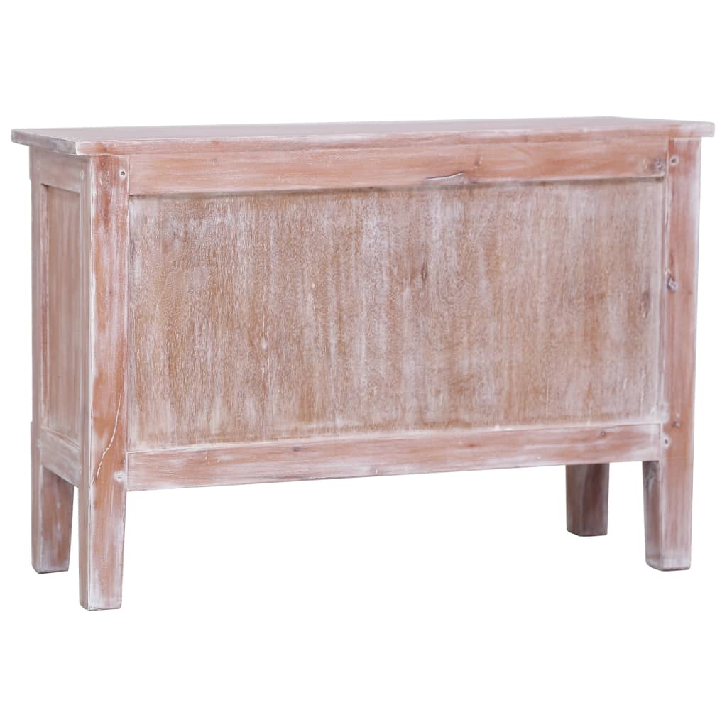 Credenza con 2 Cassetti 90x30x60 cm in Legno Massello di Mogano - homemem39