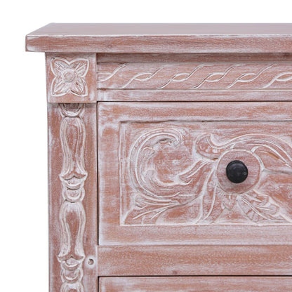 Credenza con 2 Cassetti 90x30x60 cm in Legno Massello di Mogano - homemem39