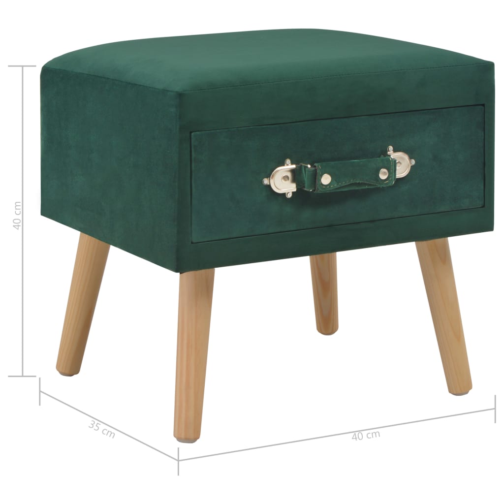 Comodini Verdi 2 pz 40x35x40 cm in Velluto - homemem39