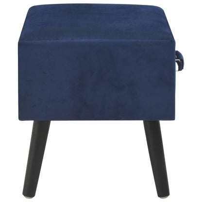 Comodini Blu 2 pz 40x35x40 cm in Velluto - homemem39