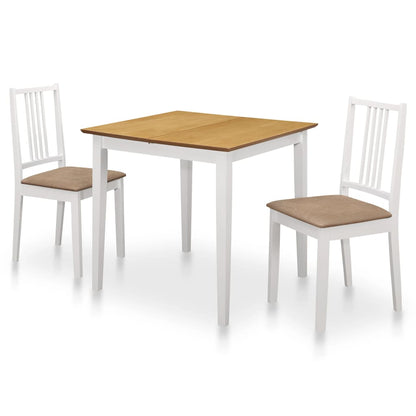 Set da Pranzo 3 pz in MDF Bianco - homemem39