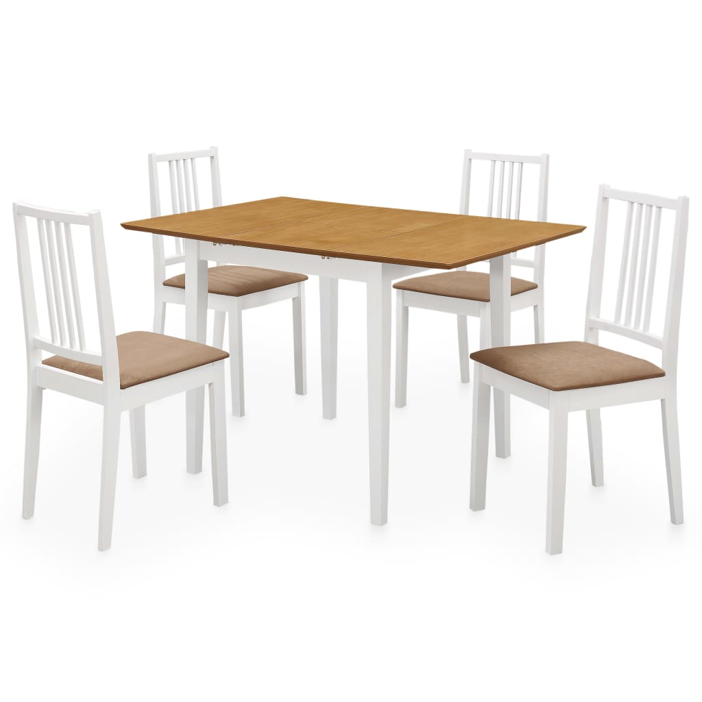 Set per Sala da Pranzo 5 pz in MDF Bianco - homemem39